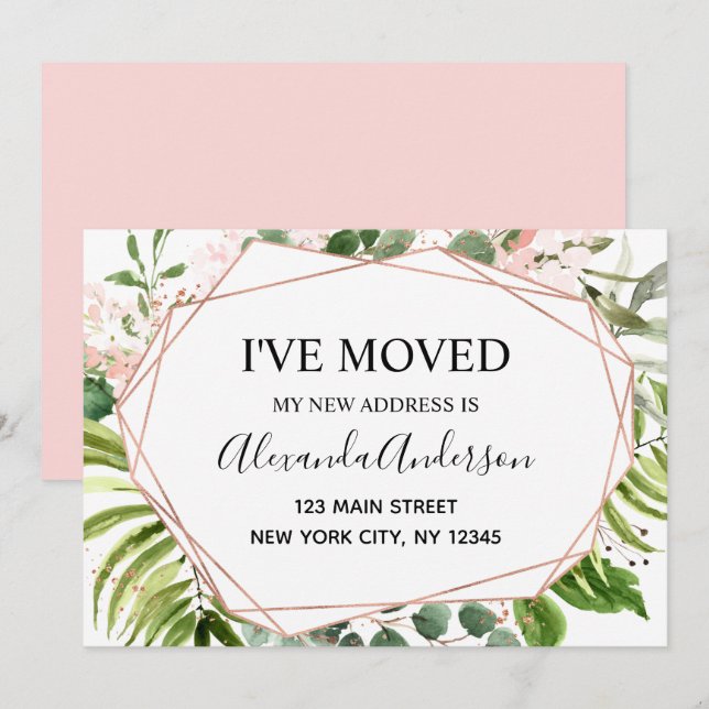 Moving Announcement Eucalyptus Greenery (Front/Back)