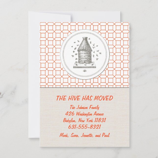 Moving Announcement | Hive | Orange (Front)