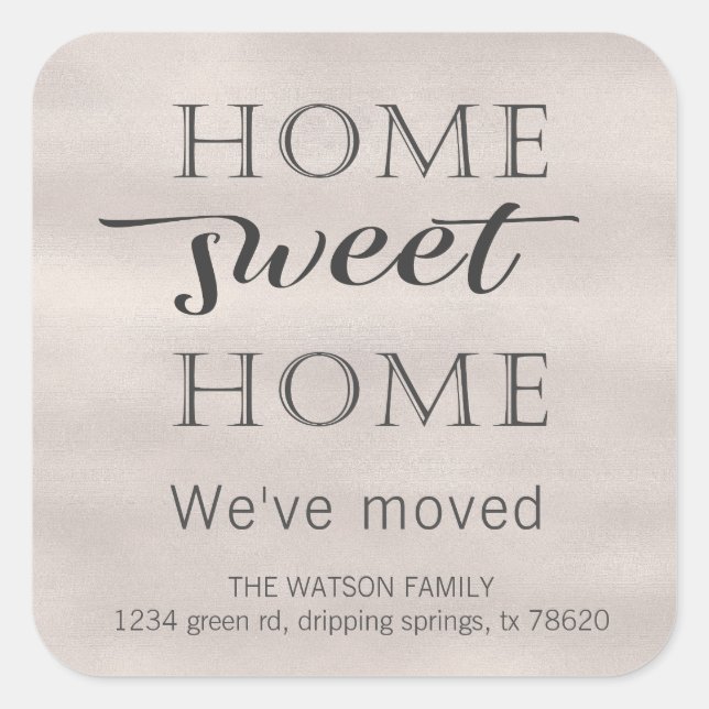 Moving Announcement | Home Sweet Home Sticker (Front)