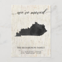 Moving announcement, Kentucky state rustic