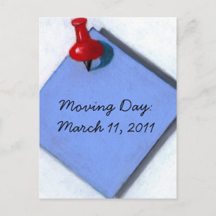 MOVING ANNOUNCEMENT: Memo: Realism Art Announcement Postcard
