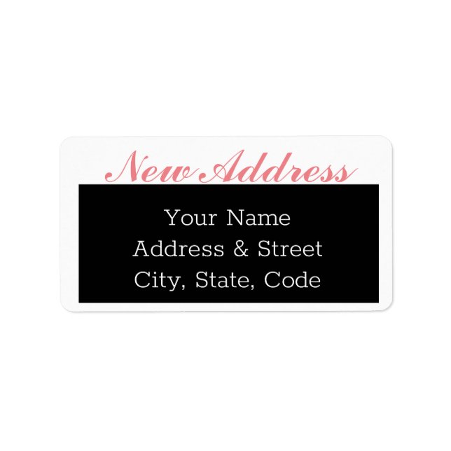 Moving Announcement New Address Label Stickers (Front)
