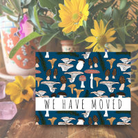 Moving Announcement New Home Address Forest Fungi