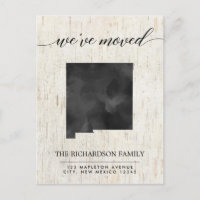 Moving announcement, New Mexico state rustic