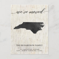 Moving announcement, North Carolina state rustic