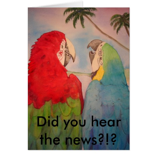 Moving Announcement Parrot Card
