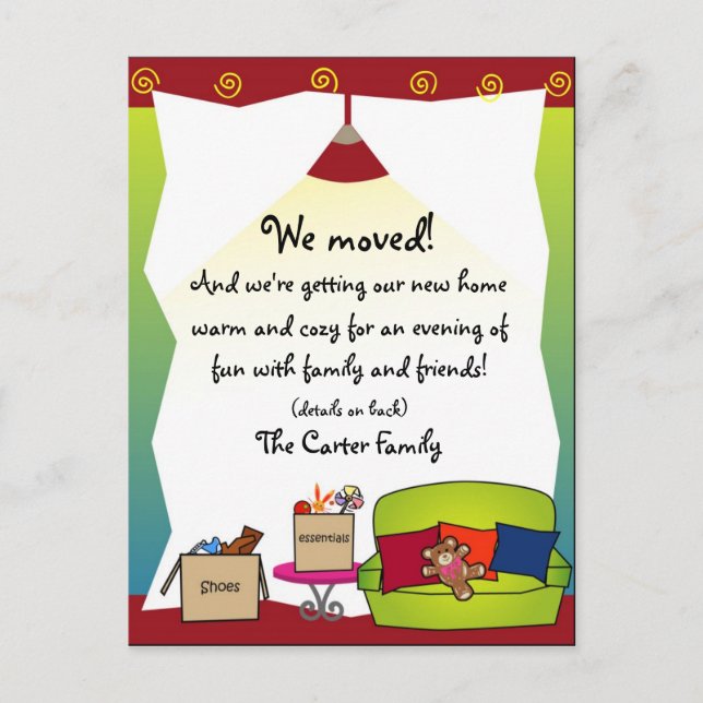 Moving Announcement Postcard (Front)