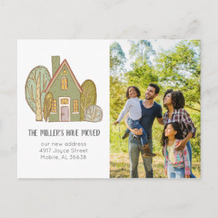 Moving Announcement Postcard New Neighbourhood