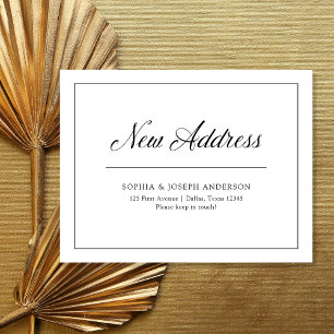 Moving Announcement   Professional Black and White Postcard