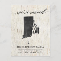 Moving announcement, Rhode Island state rustic