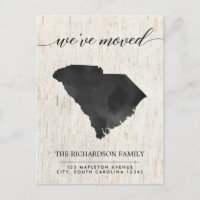 Moving announcement, South Carolina state rustic