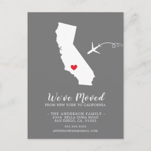 Moving Announcement   State California Post Card