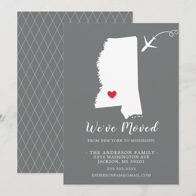 Moving Announcement | State MISSISSIPPI (Front/Back)