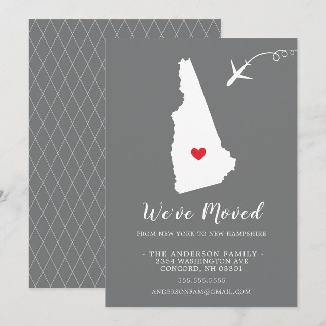 Moving Announcement | State NEW HAMPSHIRE (Front/Back)