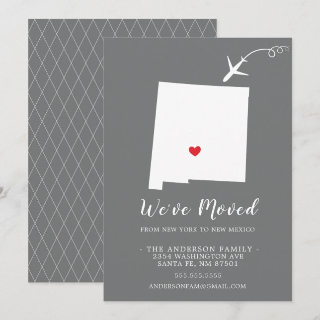 Moving Announcement | State NEW MEXICO (Front/Back)