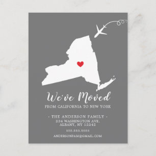 Moving Announcement State NEW YORK Post Card