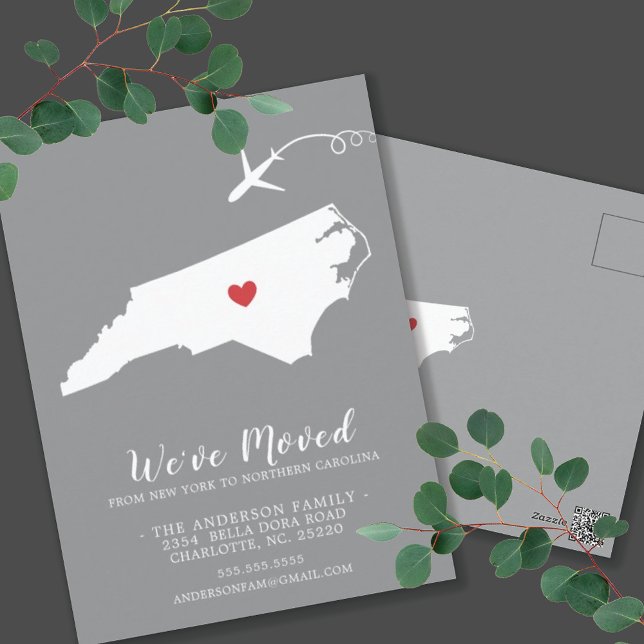 Moving Announcement State NORTH Carolina Post Card (Creator Uploaded)