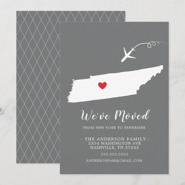 Moving Announcement | State TENNESSEE (Front/Back)