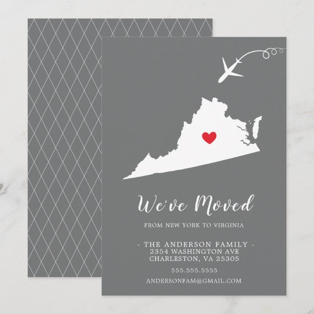 Moving Announcement | State VIRGINIA (Front/Back)