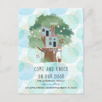 Moving Announcement | Treehouse Postcard