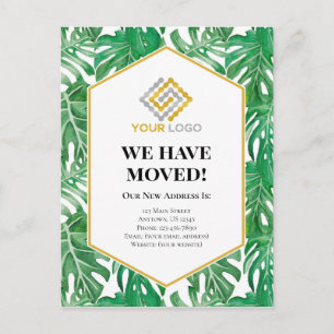 Moving Announcement Tropical Business Postcard