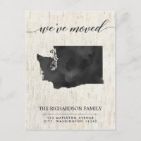 Moving announcement, Washington state rustic