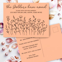 MOVING ANNOUNCEMENT Wildflowers Simple Custom