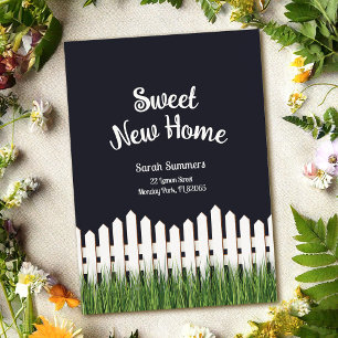 Moving Announcement with picket fence