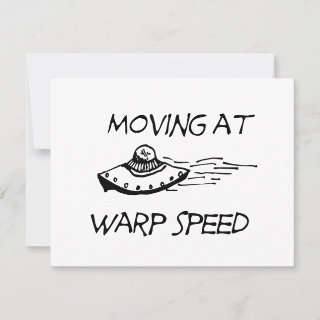 Moving At Warp Speed Announcement (Front)
