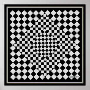 Moving Black and Silver Picture Poster