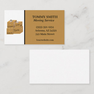 Moving Boxes Company Service  Business Card