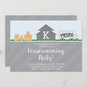 Moving Boxes Housewarming Party Invitation