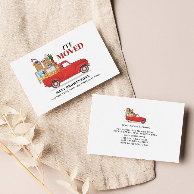 Moving Change of Address I've Moved Card (Watercolor Moving Announcement Change of Address)