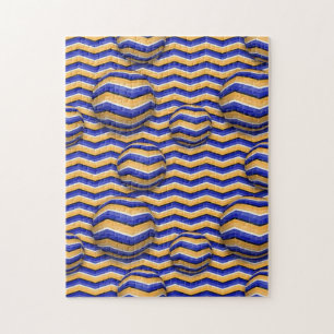 Moving Colorful Balls with Stripes Illusion Jigsaw Puzzle