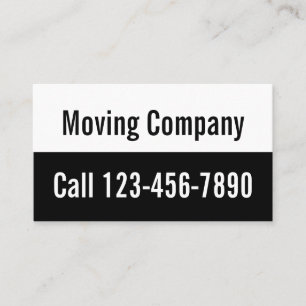Moving Company Black and White Promotional Business Card