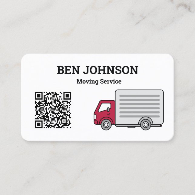 Moving Company QR Code Business Card (Front)