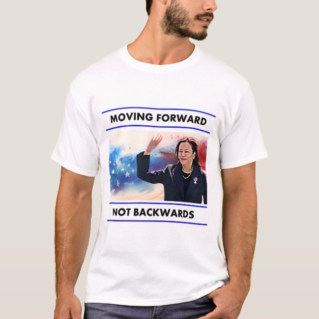 MOVING FORWARD, NOT BACKWARDS Zeta/Sigma colours T-Shirt (Front)