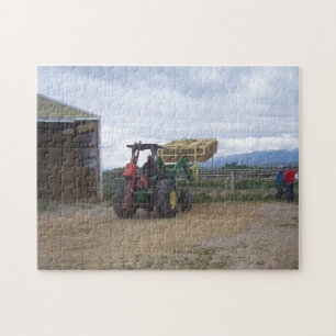 Moving Hay on the Ranch Jigsaw Puzzle