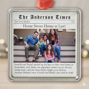 Moving Home First Christmas New House Metal Tree Decoration