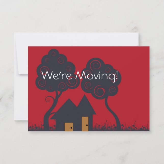 Moving House Announcement Note Card (Front)