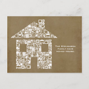 Moving House New Address Notification Note Card