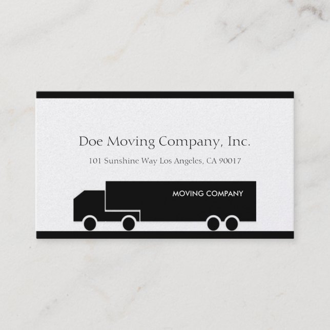 Moving/Movers/Trucking Company Platinum Business Card (Front)