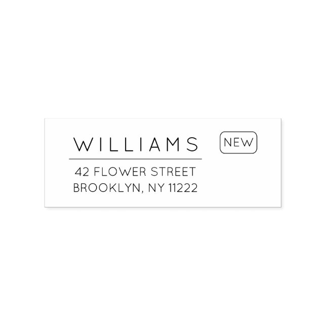 Moving. New Address. Minimal Typography 01. Rubber Stamp (Imprint)