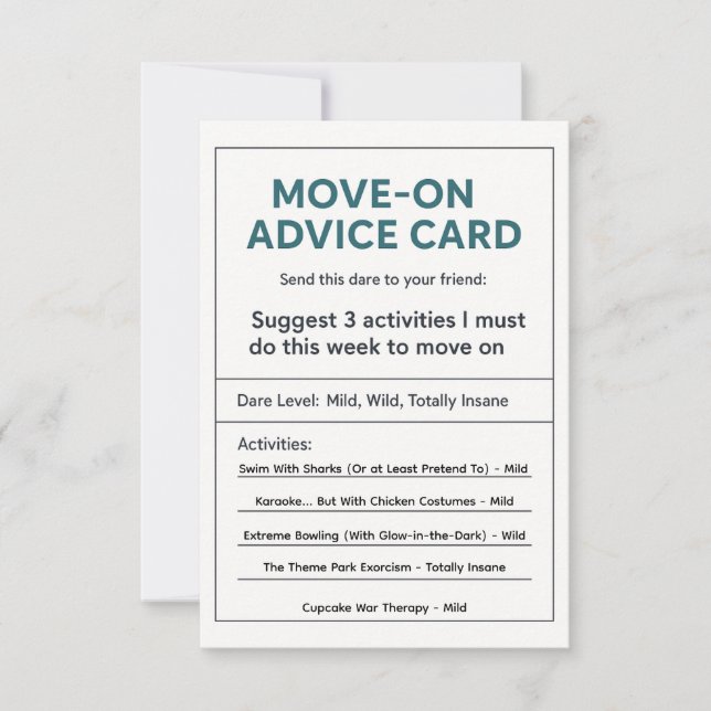 Moving On Action RSVP Card (Front)