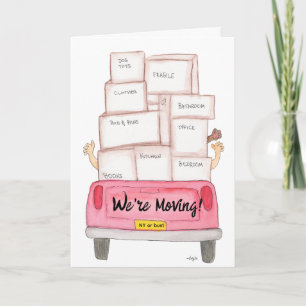 Moving on Down the Road - change of address Holiday Card