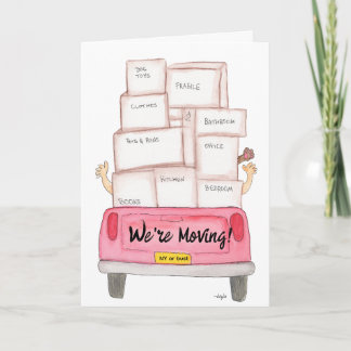 Moving on Down the Road - change of address Holiday Card