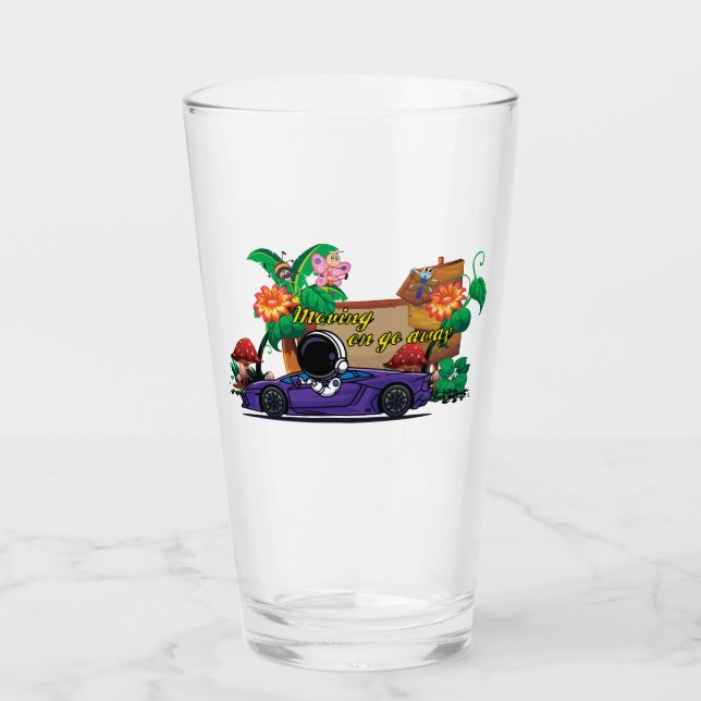 Moving on Drinkware Glass (Front)