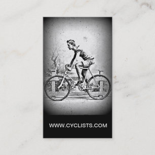 Moving On l Monochrome Cyclist Cycling Business Card