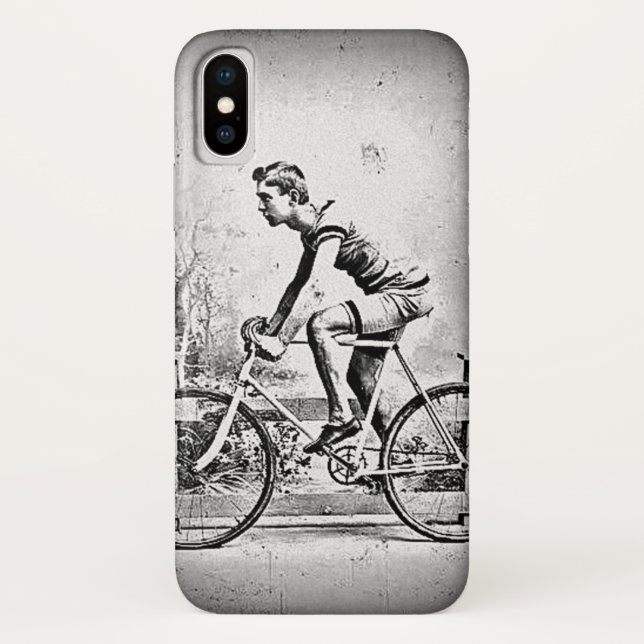 Moving On l Monochrome Cyclist Cycling Case-Mate iPhone Case (Back)