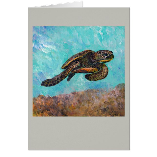 Moving On Sea Turtle Card (Front)